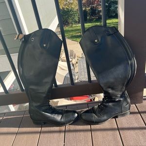 Ariat Women's Heritage Contour II Field English Boot size 10 wide calf Black